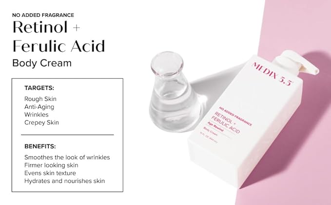 MEDIX Fragrance Free Retinol Body Lotion Crepey Skin Care Treatment | Firming Body & Face Moisturizer | Anti Aging Retinol Cream For Face Targets Loose Crepe Skin, Wrinkles, & Fine Lines, 15 Fl Oz-Velvo Beauty