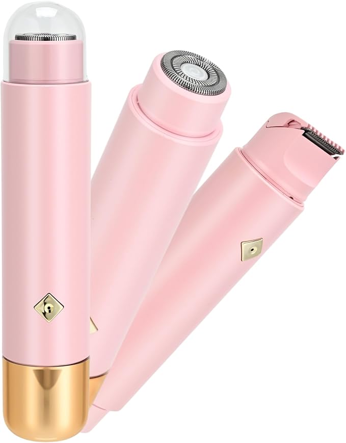 Electric Shaver & Bikini Trimmer for Women – 2-in-1 Design, Waterproof, Type-C Charging, Gentle on Sensitive Skin, Ideal for Travel and Daily Use, Pink-Velvo Beauty
