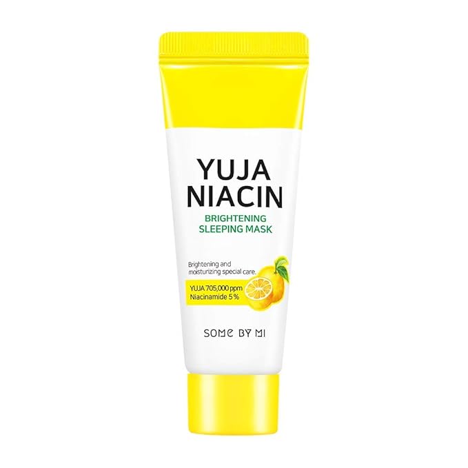 SOME BY MI Yuja Niacin 30 Days Brightening Starter Kit/Toner 1.01Oz, Serum 0.33Oz, Gel Cream 1.01Oz, Sleeping Mask 0.67Oz / Melasma and Blemish Care/Facial Skin Care Set-Velvo Beauty