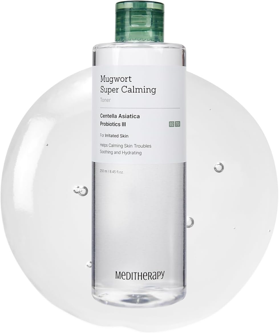 Mugwort Super Calming Toner - Korean Hydrating Toner for face, Purifying Mugwort Essence, Soothing, Calming, Refreshing Facial Toner for Oily, Dry, and Sensitive Skin, Daily Skin Care, 8.45 fl.oz-Velvo Beauty