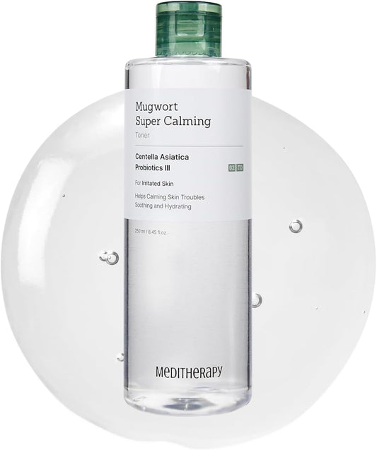 Mugwort Super Calming Toner - Korean Hydrating Toner for face, Purifying Mugwort Essence, Soothing, Calming, Refreshing Facial Toner for Oily, Dry, and Sensitive Skin, Daily Skin Care, 8.45 fl.oz-Velvo Beauty