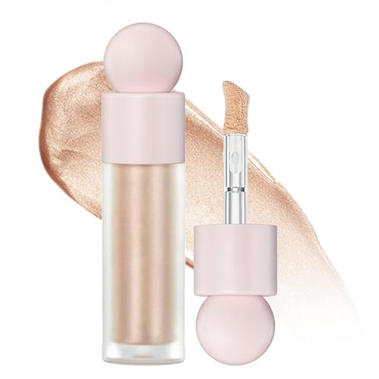Liquid Highlighter Natural Glow For Face & Body, Waterproof Moisturizing Light Liquid Luminizer For Long Lasting Shimmer, Contour Highlighter Stick Easy to Apply with Cushion Applicator-Velvo Beauty