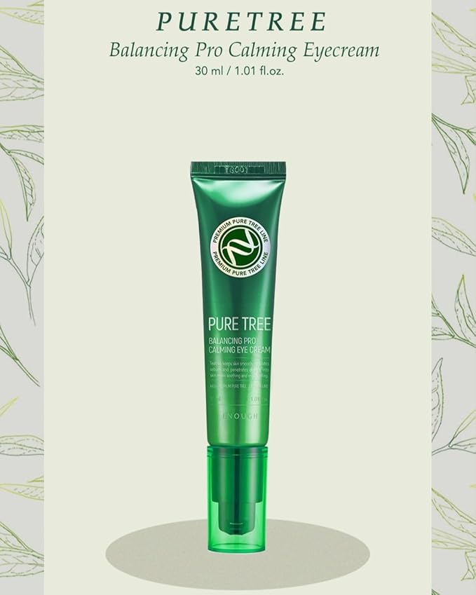 Enough Pure Tree Balancing Pro Calming Eye Cream - Soothes and Hydrates, 1.01 fl oz (30ml)-Velvo Beauty