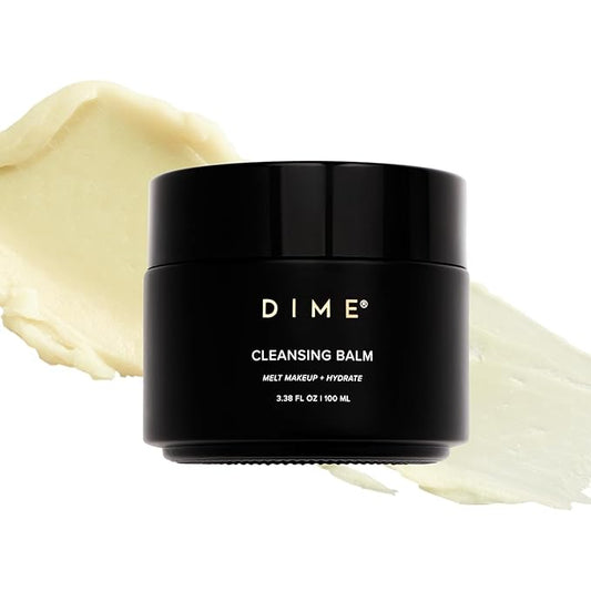 Dime Beauty Cleansing Balm, Oil Makeup Remover and Face Cleanser, Hydrating Eye Makeup Remover with Squalane, 3.38 oz / 100 ml-Velvo Beauty