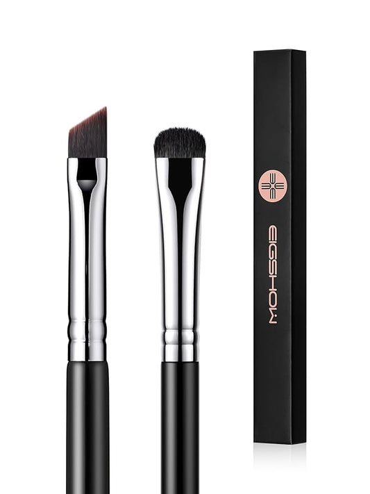 EIGSHOW Angled Eyeliner Brush & Eyeshadow Brush, High-End Precision Gel Liner and Short Smudge Brushes for Cat Eye, Winged Liner (E835&E806)-Velvo Beauty