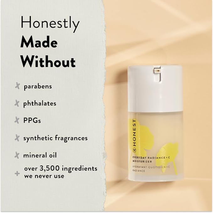 Honest Beauty Get Glowing Bundle | Vitamin C Radiance Brightening Serum + Everyday Moisturizer | Improves Skin Tone | Vitamin C + Pearl | EWG Verified + Cruelty Free | 1 fl oz, 1.7 fl oz-Velvo Beauty