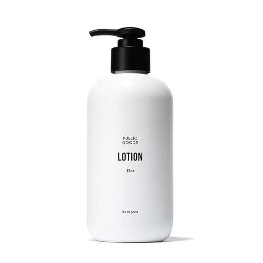 Public Goods Body & Hand Lotion for Women & Men | Natural Moisturizing Daily Lotion for Dry & Itchy Skin | Paraben & Sulfate Free | Made with Organic Essential Oils | Made in Canada | 12 Fl Oz Bottle-Velvo Beauty