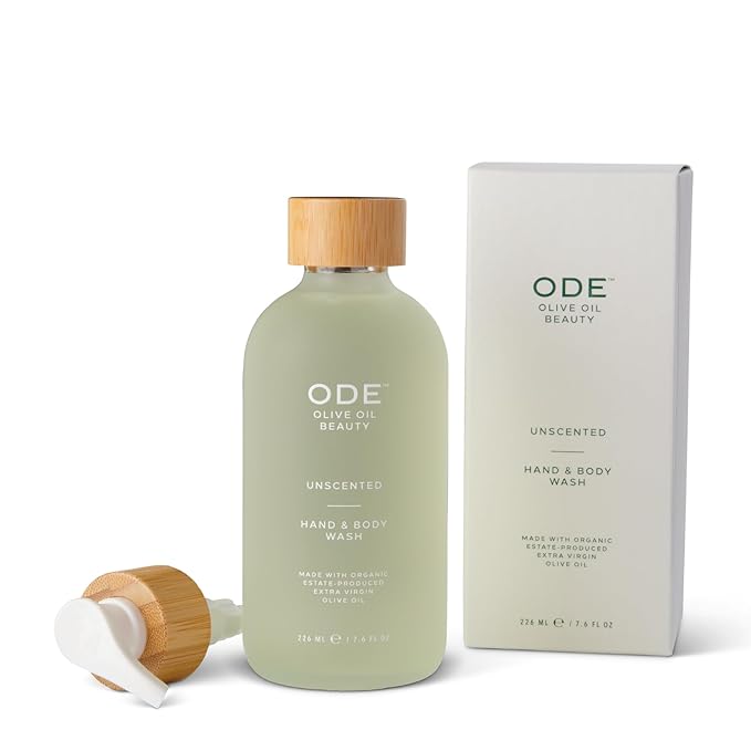 McEvoy Ranch Unscented Hand & Body Wash (2-pack) by ODE Olive Oil Beauty, Organic EVOO, California Made, Nourishing Foaming Wash-Velvo Beauty