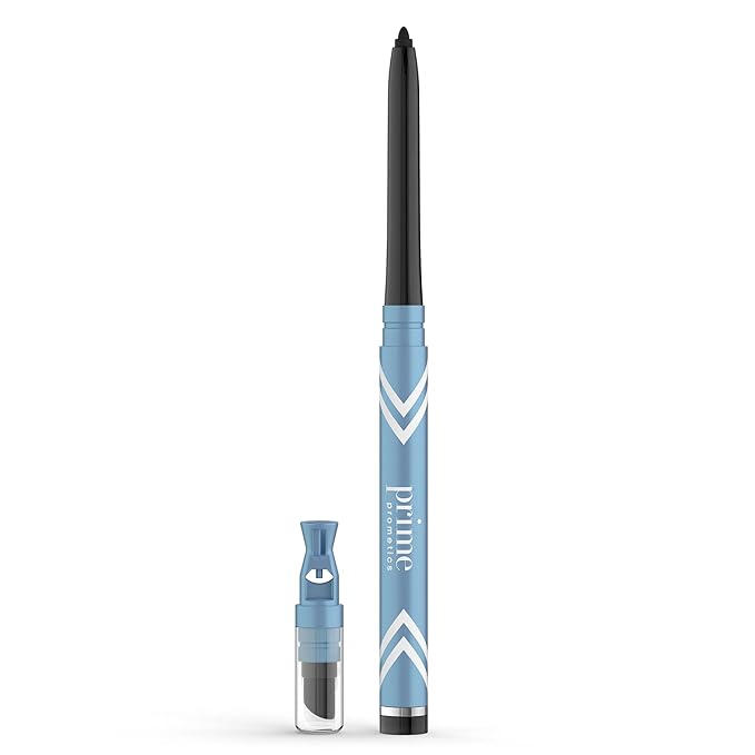 PrimeEyes Glide Eyeliner for Mature Women – Water-Resistant, Long-Stay and Mess-Proof – Gel Cream Texture, Discreet Sharpener and Effective Smudger (Black)-Velvo Beauty