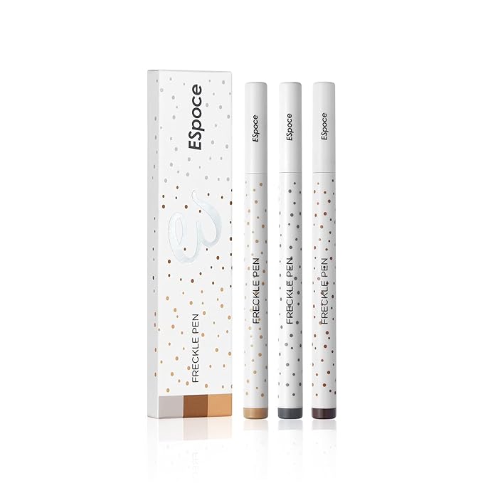 Freckle Pen 3 Colors Waterproof Long Lasting Quick Dry Small Spot Natural Like Face Freckle Makeup Pen, Dark Brown, Light Brown and Grey, Upgrade Design-Velvo Beauty