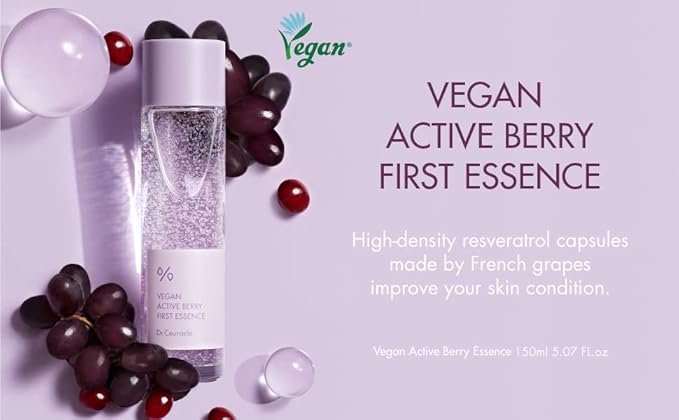 leegeehaam Dr.Ceuracle Vegan Active Berry First Essence - Antioxidant Hydrating Serum with Resveratrol Capsules for Rejuvenation (150ml / 5.07 fl. oz.)-Velvo Beauty