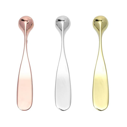 Lurrose 3pcs Eye Cream Applicator Roller Wand Stick Facial Lotion Face Cream Scoop Makeup Spatula Skincare Make Up Tool-Velvo Beauty