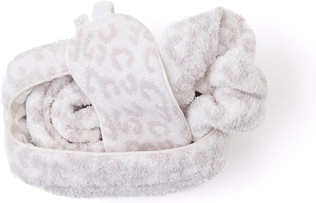 Barefoot Dreams In The Wild Eye Mask, Scrunchie, Socks Set Cream/Stone One Size-Velvo Beauty