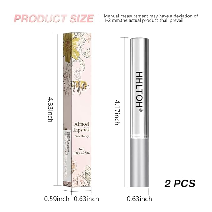 2PCS Honey Lipstick Tinted Lip Balm - Sheer Hydrating Lipstick for All Skin Tones - Moisturizing Lip Gloss, Nourishing Lip Balm with a Hint of Natural Warm Orange Pink Cherry Tint-Velvo Beauty