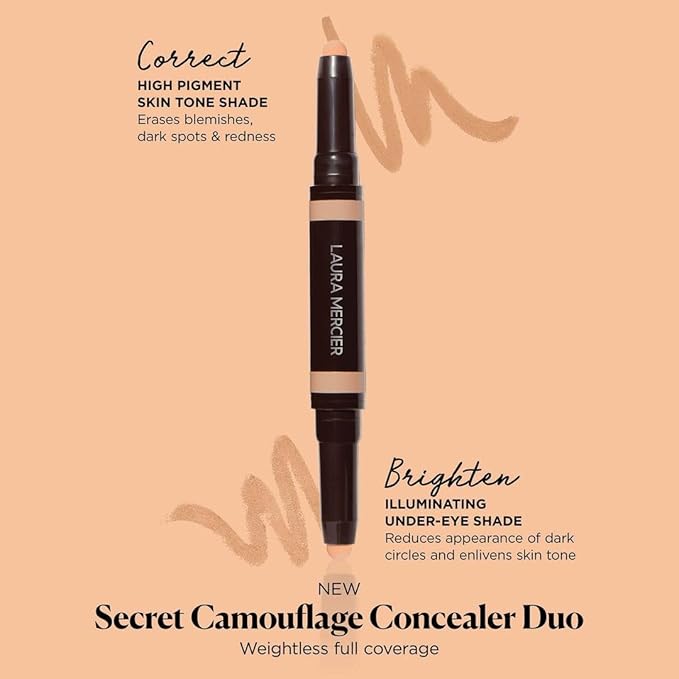Laura Mercier Secret Camouflage Concealer Duo Stick - 3C Medium with Cool Undertones Women 2 x 0.3 oz-Velvo Beauty