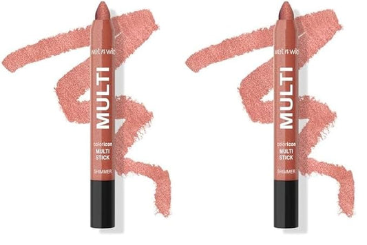 wet n wild Color Icon Cream Eyeshadow Makeup Multi-Stick Peach Born To Flirt (Pack of 2)-Velvo Beauty