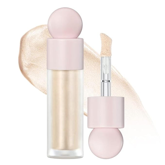 Liquid Highlighter Natural Glow For Face & Body, Waterproof Moisturizing Light Liquid Luminizer For Long Lasting Shimmer, Contour Highlighter Stick Easy to Apply with Cushion Applicator-Velvo Beauty