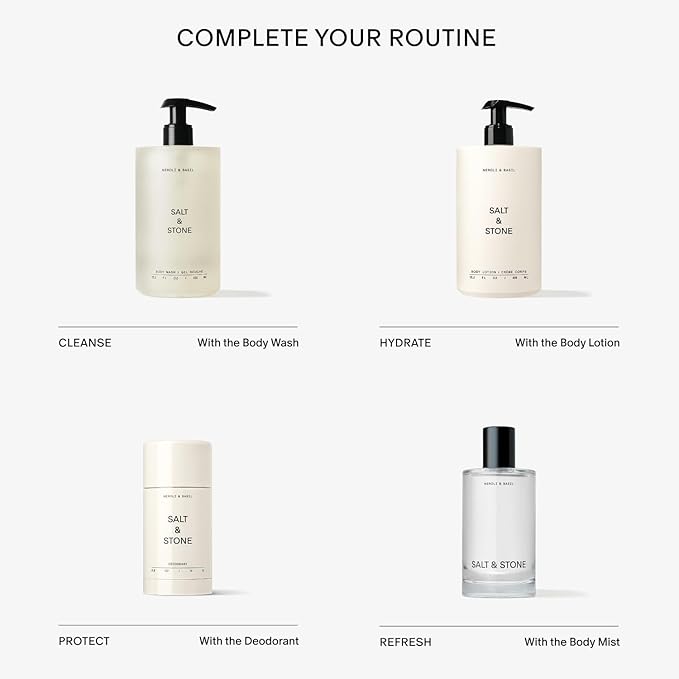 Salt & Stone Body Lotion for Women & Men| Scented Daily Body Lotion | Hydrates, Nourishes & Softens Skin | Restores Dry Skin | Fast-Absorbing | Cruelty-Free & Vegan (100 ml) (Neroli & Basil)-Velvo Beauty
