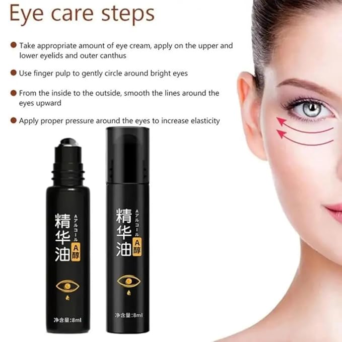 Time Eraser Rollerball, Retinol Anti-Wrinkle Eye Serum Oil, Eye Oil Roller, Reduces Fine Lines, Anti Wrinkle Serum For Eye-Velvo Beauty