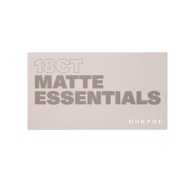 Morphe 18CT Makeup Palette - Matte Essentials Artistry Palette with Cool-Toned, All Matte Shades - Made to Build, Blend & Layer Flawlessly for Everyday, Versatile Makeup Looks (0.68 oz)-Velvo Beauty