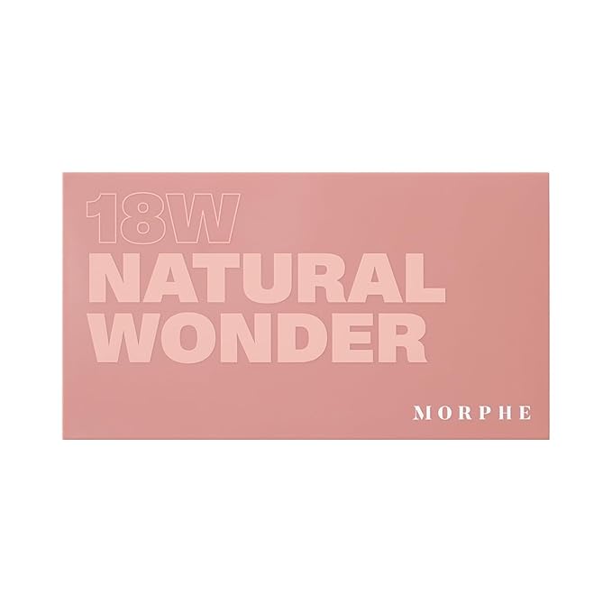 Morphe 18W Makeup Palette - Natural Wonder Artistry Palette with 18 Earth-Toned Matte & Shimmer Pigments - Made to Build, Blend & Layer Flawlessly for Everyday, Versatile Makeup Looks (0.68 oz)-Velvo Beauty