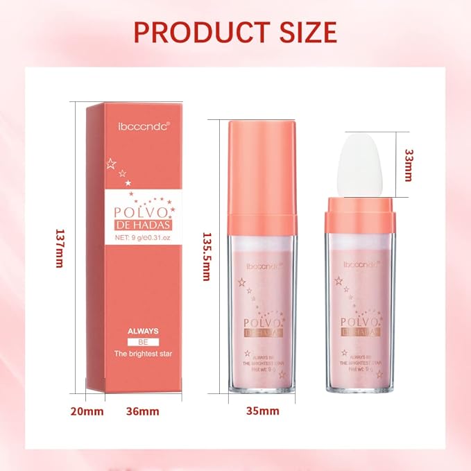 Highlight Polvo De Hadas, Fairy Highlighter Powder, Brightening Whole Body, Natural Three-Dimensional Face Contouring Clavicle Pat Powder, Highlighter Makeup-Velvo Beauty