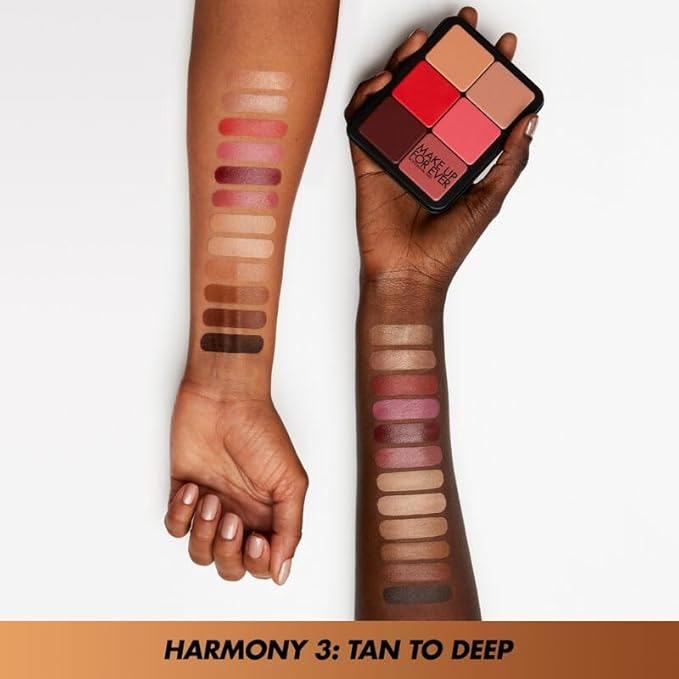 HD Skin Face Essentials Palette with Highlighters - Tan to Deep - Harmony 3 by Make Up For Ever for Women for Face and Cheek-Velvo Beauty
