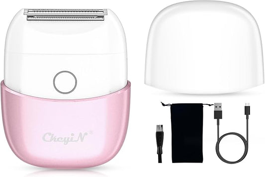CkeyiN Electric Shaver for Women, IPX65 Waterproof Dry Wet Use Women's Electric Razor for Legs, Armpit, Bikini Public Hair Trimmer with Detachable Head, Cordless/Portable/Rechargeable Foil Shaver-Velvo Beauty