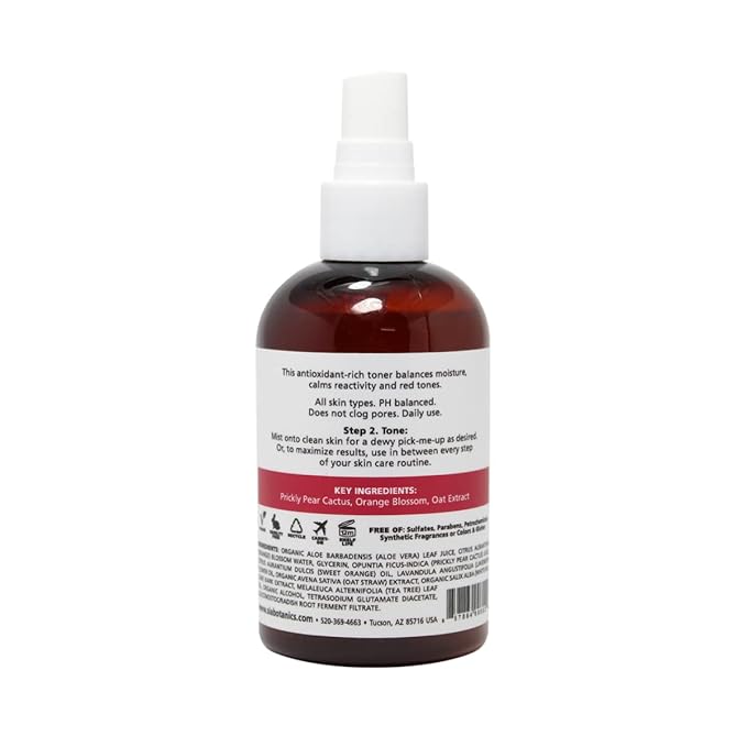 Rejuvenating Face Toner Mist (118ml/4oz Bottle) | Facial Treatment w/Prickly Pear, Aloe Vera, Orange Blossom | Natural, Clean, Botanical Skincare for Women-Velvo Beauty