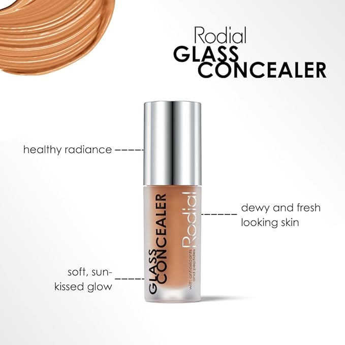 Rodial Glass Concealer Shade 5 - Luminous, Full-Coverage Cream with Peptides and Antioxidants for Flawless Skin, 0.1 fl. oz.-Velvo Beauty