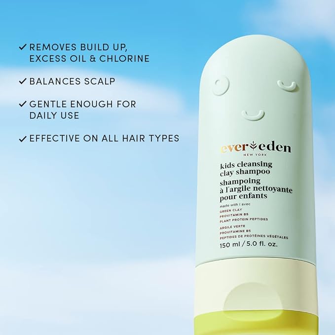 Evereden After Swim & Sports Kids Shampoo: With Cleansing Clay | Detoxifies Hair & Scalp from Chlorine, Dirt, and Sweat | Clean & Vegan Kid Shampoo for Daily Use and Any Hair Type-Velvo Beauty
