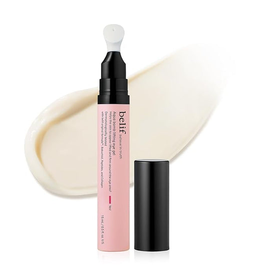 belif Aqua Bomb Lifting Eye Gel | Retinol + Collagen + Peptide for Firming & Plumping | Hyaluronic Acid for Glowy Hydration | Niacinamide for Dark Circles | Korean Skin Care-Velvo Beauty