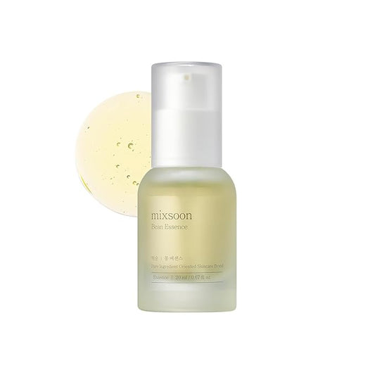 mixsoon Bean Essence 0.68 Fl. Oz. / 20ml Fermented beans Exfoliating Hydrating Moisturizer for Korean Glass Skin Care-Velvo Beauty