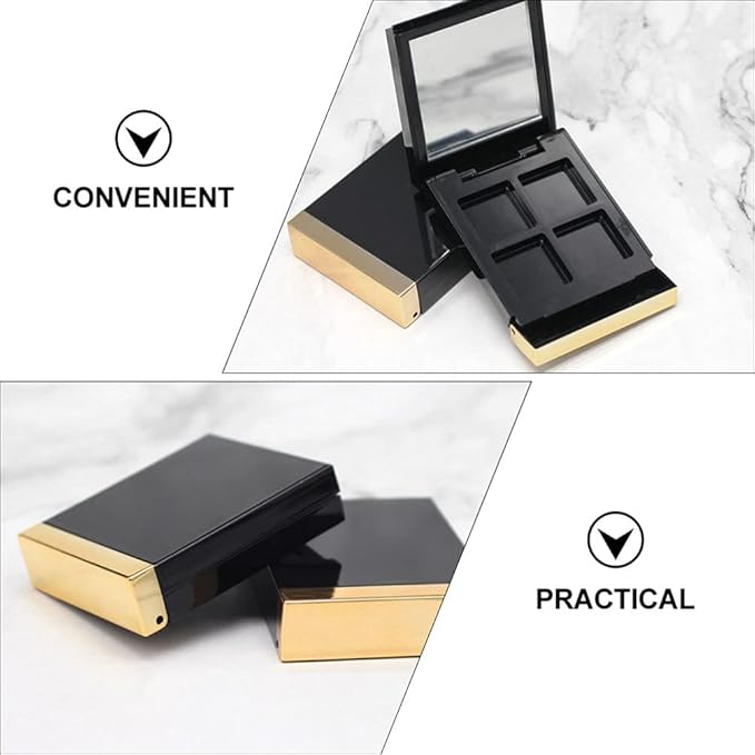 Empty Makeup Palette 2PCS Eyeshadow Makeup Palette with Mirror Plastic Cosmetic Storage Case for Makeup Eyeshadow Lipstick-Velvo Beauty