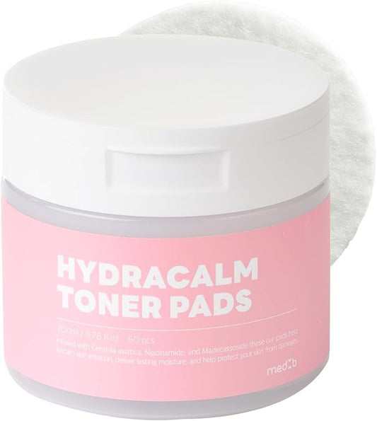 MEDB Hydracalm Toner Pads | BHA & PHA | Daily Toner Pad | Improving Elasticity, Korean Skin Care, Hydrating, for Troubled Skin & Breakouts | 60 Pads-Velvo Beauty
