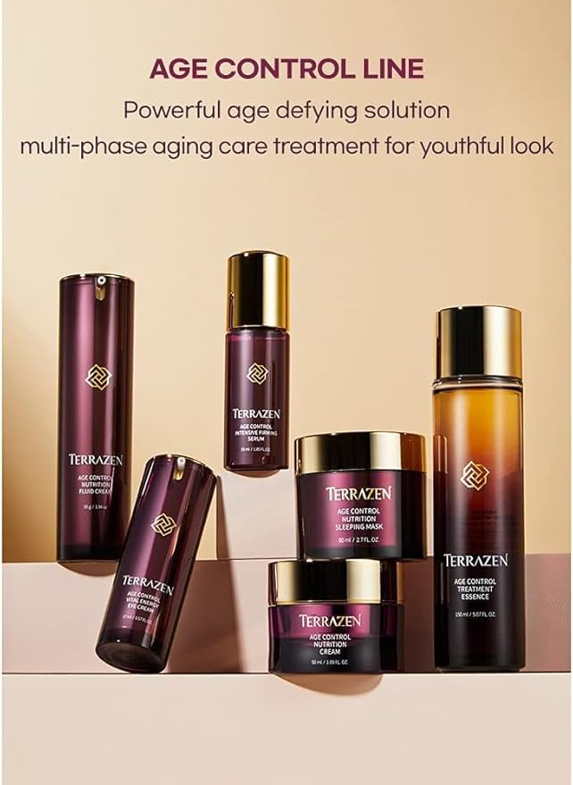 Terrzen Korean Face Cream Age Control Nutrition, 1.69 fl.oz. (50ml), Reduce Wrinkle, Hyaluronic Acid + Plant Stem Cell + Real Protein + Plant Squalane-Velvo Beauty