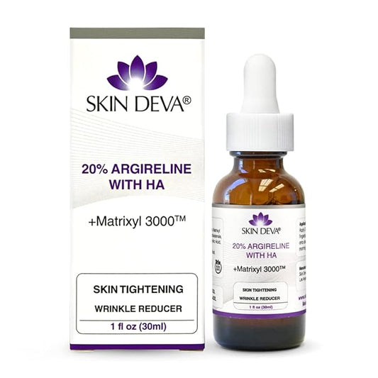 SKIN DEVA 20% Argireline Serum with Matrixyl 3000 Pure Hyaluronic Acid Serum For Face Deep Wrinkle Reducer Anti Aging Tones Skin and Stimulates Collagen Peptides Serum For Face-Velvo Beauty