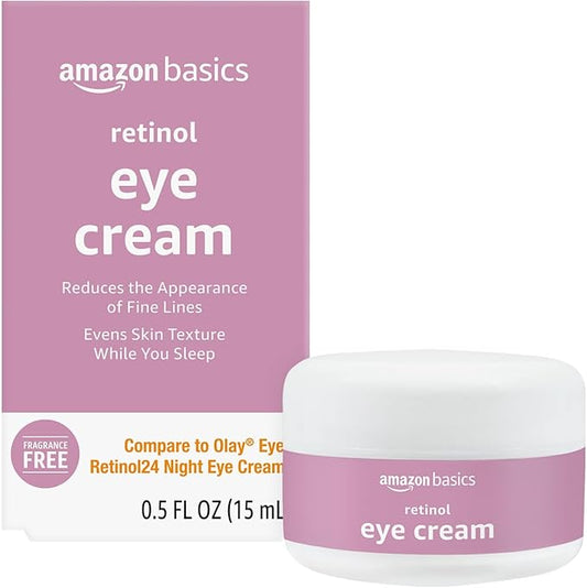 Amazon Basics Retinol Eye Cream, Fragrance Free, 0.5 Ounces, 1-Pack-Velvo Beauty