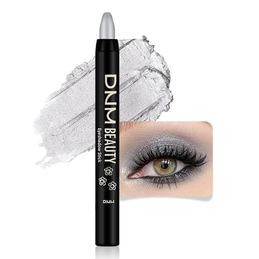 evpct Silver Shimmer Cream Eye Shadow Brightener Sticks Set for Eyes, Silver Shimmery Matte Pencil Eye shadow Applicator Stick Pen Palette Makeup Waterproof sombras en crema para ojos 16#-Velvo Beauty