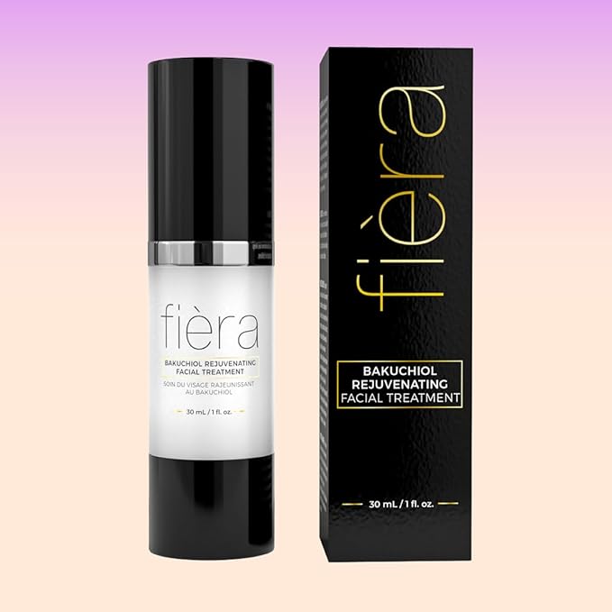 Fièra Bakuchiol Rejuvenating Facial Treatment - Retinol-Alternative for Mature Skin - Corrects and Delays Visible Signs of Aging - With Potent Antioxidants - 1 FL. OZ.-Velvo Beauty