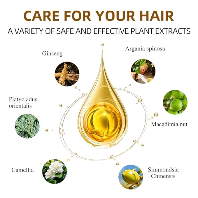 Hair Dye Shampoo 3 in 1 for Gray Hair Coverage,Argan nut Natural Shampoo Hair Dye for Women & Men/Ammonia-Free 500ml(Dark Brown)-Velvo Beauty