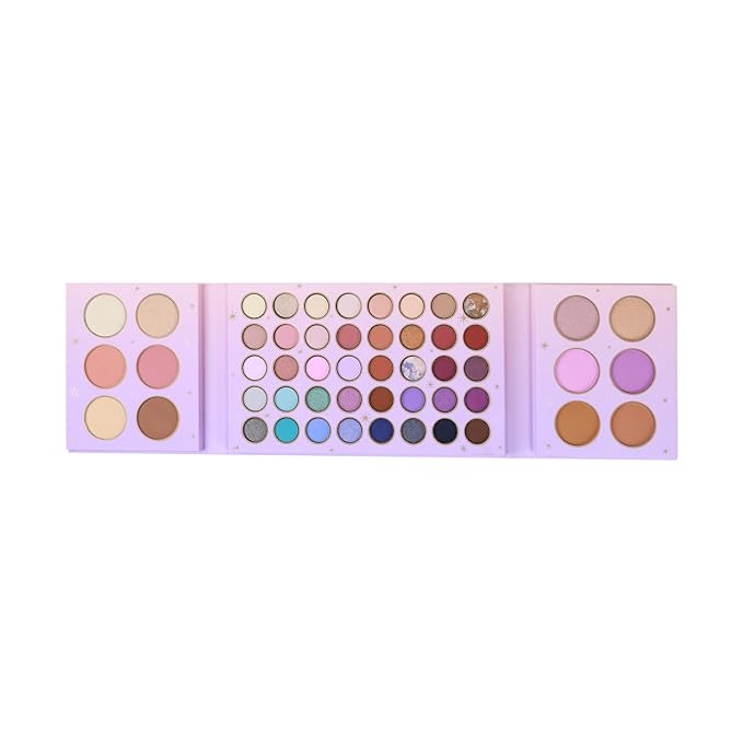 Profusion Cosmetics Frosted Snow Sparkle 52 Shade Face and Eye Palette, Multi Finish Shadows for Bold and Glamorous Evening Looks, Blendable and Buildable Blushes for Endless Stunning Looks-Velvo Beauty