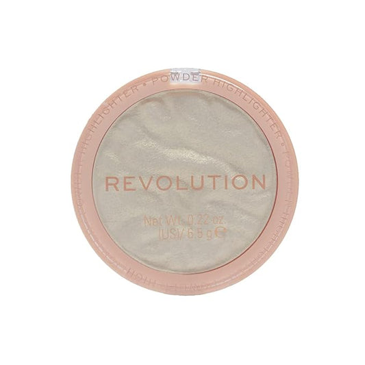 Revolution Beauty, Reloaded Pressed Powder Highlighter, Intensely Pigmented for a High Impact Dewy Finish, Golden Lights, 0.22 Oz.-Velvo Beauty