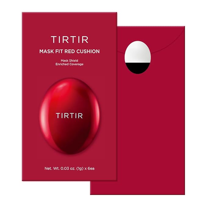 TIRTIR Mask Fit Red Cushion Foundation *Trial Kit* #Medium Deep | Japan's No.1 Choice for Glass skin, Long-Lasting, Lightweight, Buildable Coverage, Semi-Matte-Velvo Beauty