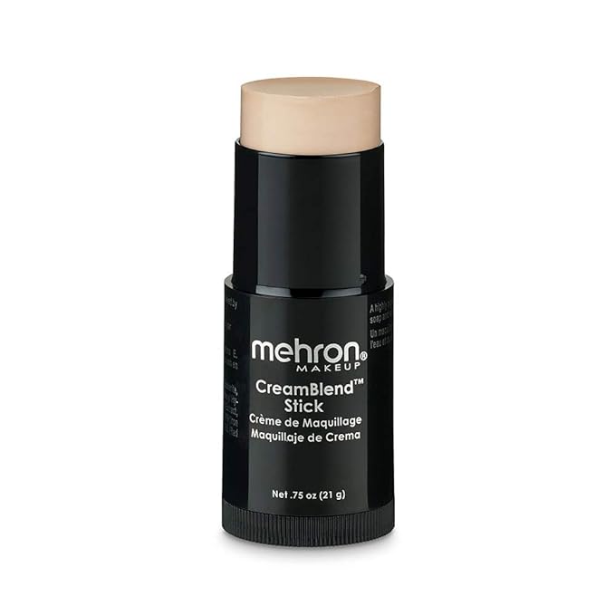 Mehron Makeup CreamBlend Stick | Face & Body Foundation | Full Coverage Professional Makeup Stick .75 oz (21 g) (Light 2)-Velvo Beauty