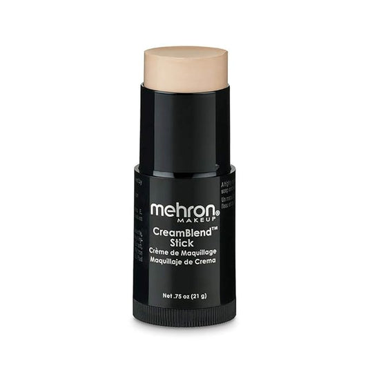 Mehron Makeup CreamBlend Stick | Face & Body Foundation | Full Coverage Professional Makeup Stick .75 oz (21 g) (Light 2)-Velvo Beauty