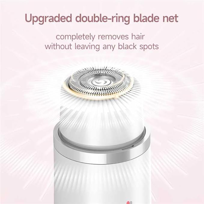 Bikini Trimmer for Women Electric Razors for Women, Double Head Dual Purpose, IPX7 Waterproof Hair Razor, Ceramic Blade Hair Trimmer Wet & Dry Use,Womens Painless Electric Shaver for Facial and Body-Velvo Beauty