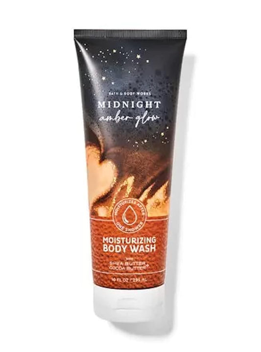 Bath & Body Works Midnight Amber Glow Moisturizing Body Wash 10 oz (Midnight Amber Glow), 1-Velvo Beauty
