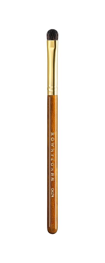 Desert Oak Series Blend-Sculpt Eyeshadow Brush - Contoured Crescent Head for Crease Work, Hypoallergenic Squirrel & Goat Hair Blend, Bubinga Bubinga Handle (CM 174)-Velvo Beauty