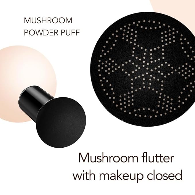 Mushroom Head Air Cushion BB Cream Foundation Cream for Face Makeup Concealer Cushion for Face Comestics Make Up Cushion Compact Ivory-Velvo Beauty